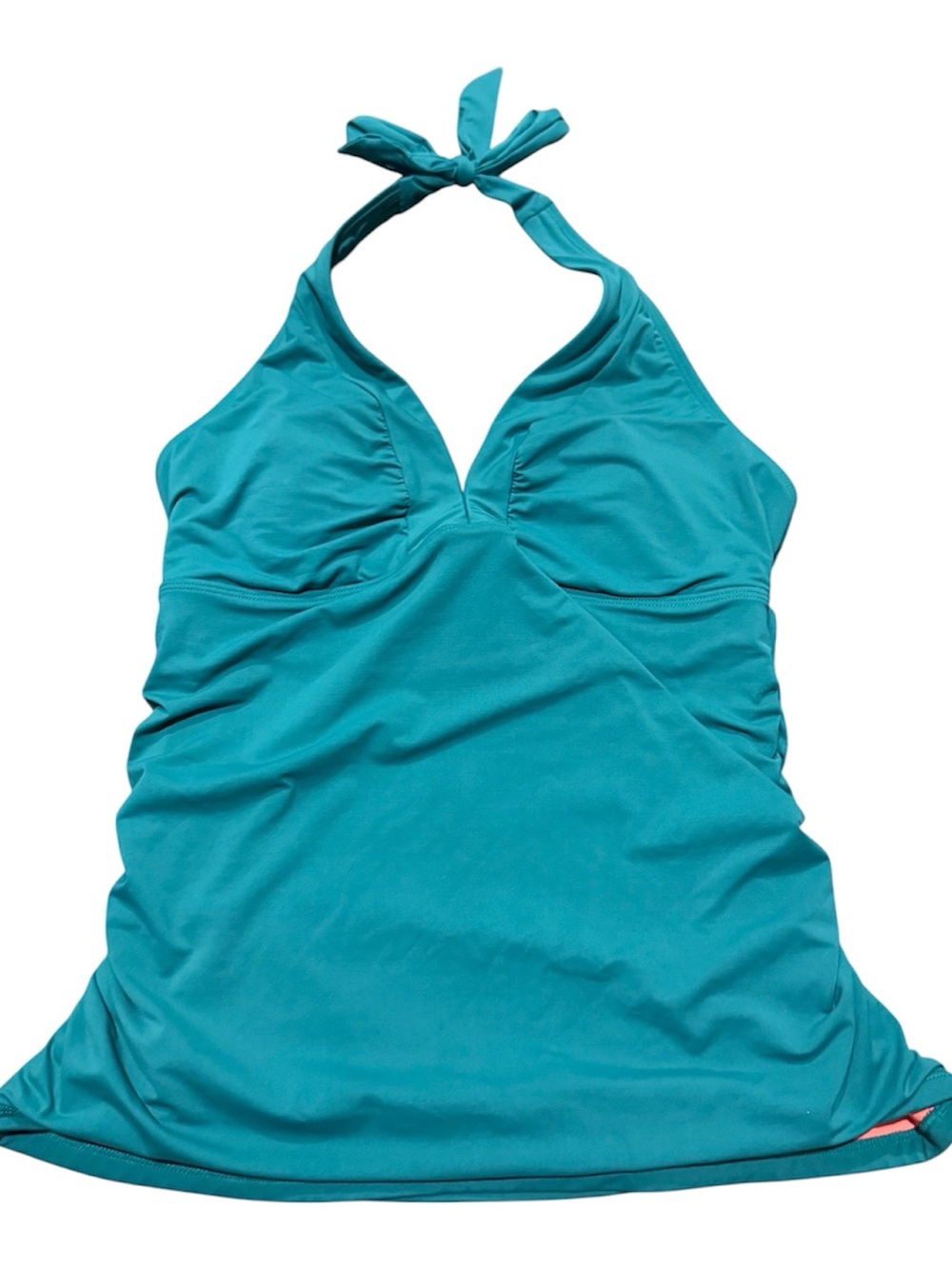 ATHLETA Shirrendipity Halter Tankini Swim Top Teal Green Size Medium